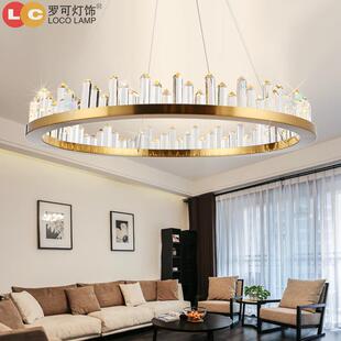 北欧现代创意吊灯客厅餐厅冰山灯轻奢水晶灯Crystal Chandeliers.