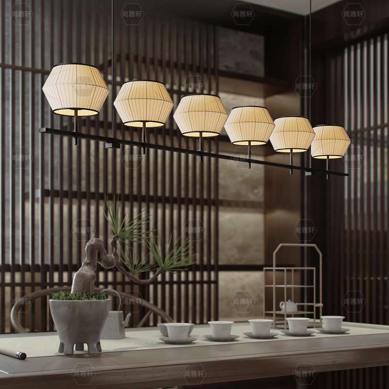 新中式设计师灯具餐厅茶台茶室饭店酒店别墅样板房宋式美学风吊灯
