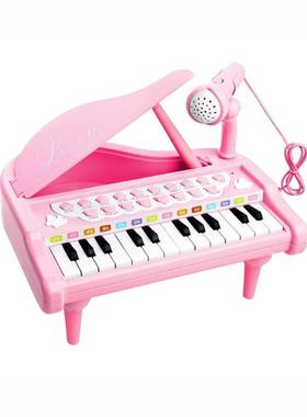 跨境电商亚马逊24Keys童电子琴带麦克风初学入门小钢琴女孩玩具