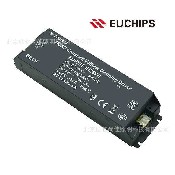 EUCHIPS欧切斯可控硅 EUP75T-1H24V-0 24V 75W恒压灯带调光电源