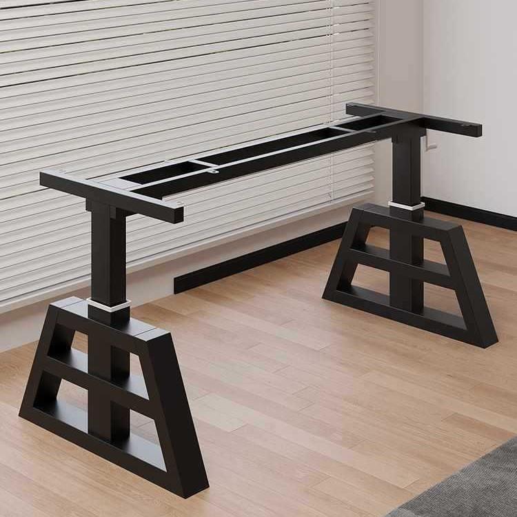 手动升降桌腿家用客厅茶几餐桌脚架可调节支撑底座岩板电脑桌架子