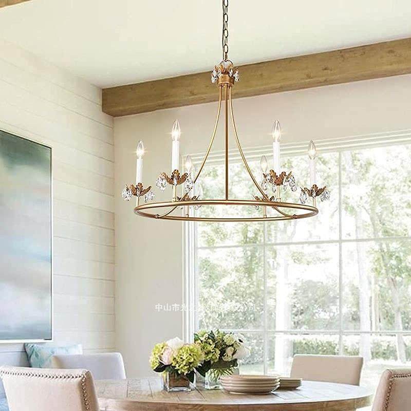 美式吊灯客厅复古金色吸吊两用法式卧室创意简约圆形餐厅灯具,鲜花速递/花卉仿真/绿植园艺,割草机/草坪机,淘宝优惠券,粉丝福利购,淘宝优惠卷