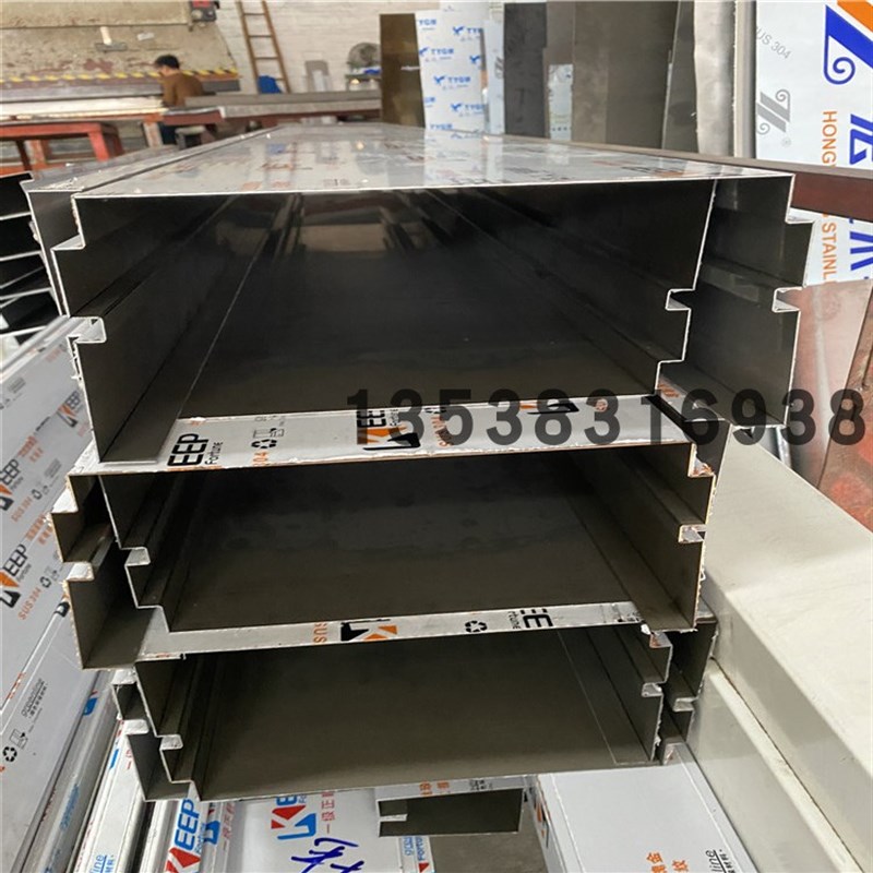 黑钛不锈钢剪折板加工多角度折边装饰包边线条定制水槽玻璃折弯槽