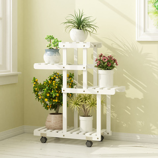 阳台花架子多层室内外客厅实木落地欧式绿萝吊兰置物植物盆架挂架