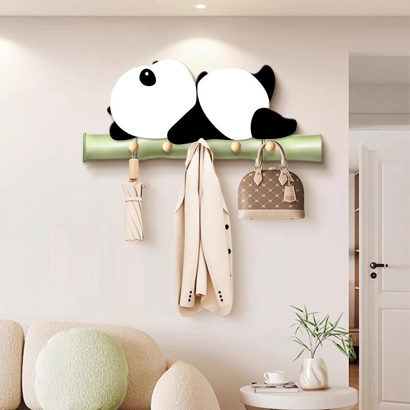 奶油风玄关装饰挂钩电视墙衣帽钩打孔挂架入户门钥匙收纳墙壁挂饰