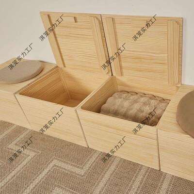 榻榻米木箱拼床飘窗柜收纳实木箱大号卧室储物箱小户型可坐整理箱