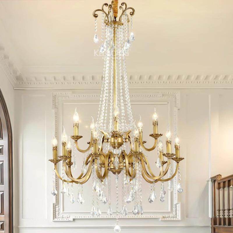 新品法式全铜吊灯美式复式楼别墅客厅大吊灯奢华酒店工程楼梯灯具,农机/农具/农膜,其它农用工具,淘宝优惠券,粉丝福利购,淘宝优惠卷