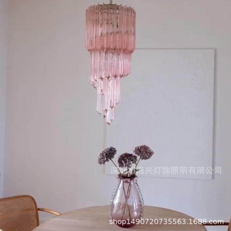 艺术设计师水晶吊灯轻奢别墅复式楼梯螺旋灯酒店餐厅中空高挑LOFT