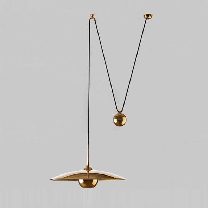 北欧后现代创意高度可调滑轮飞碟吊灯橱窗餐厅个性设计师样板房灯
