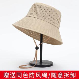 帽女渔夫帽夏季大头款防晒薄款网眼透气子男薄遮阳网厂家直销