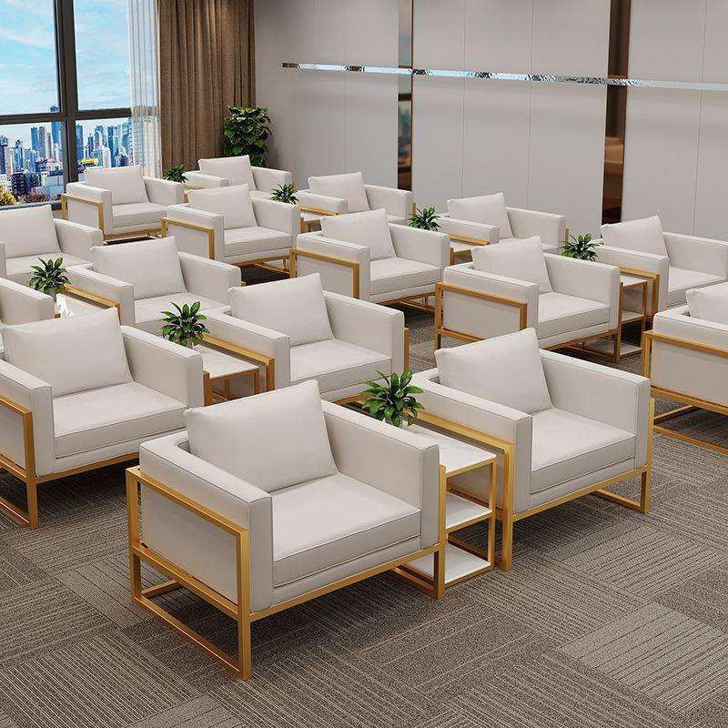 会议室沙发4s店休息区商务接待室小型单人位洽谈会客沙发茶几组合