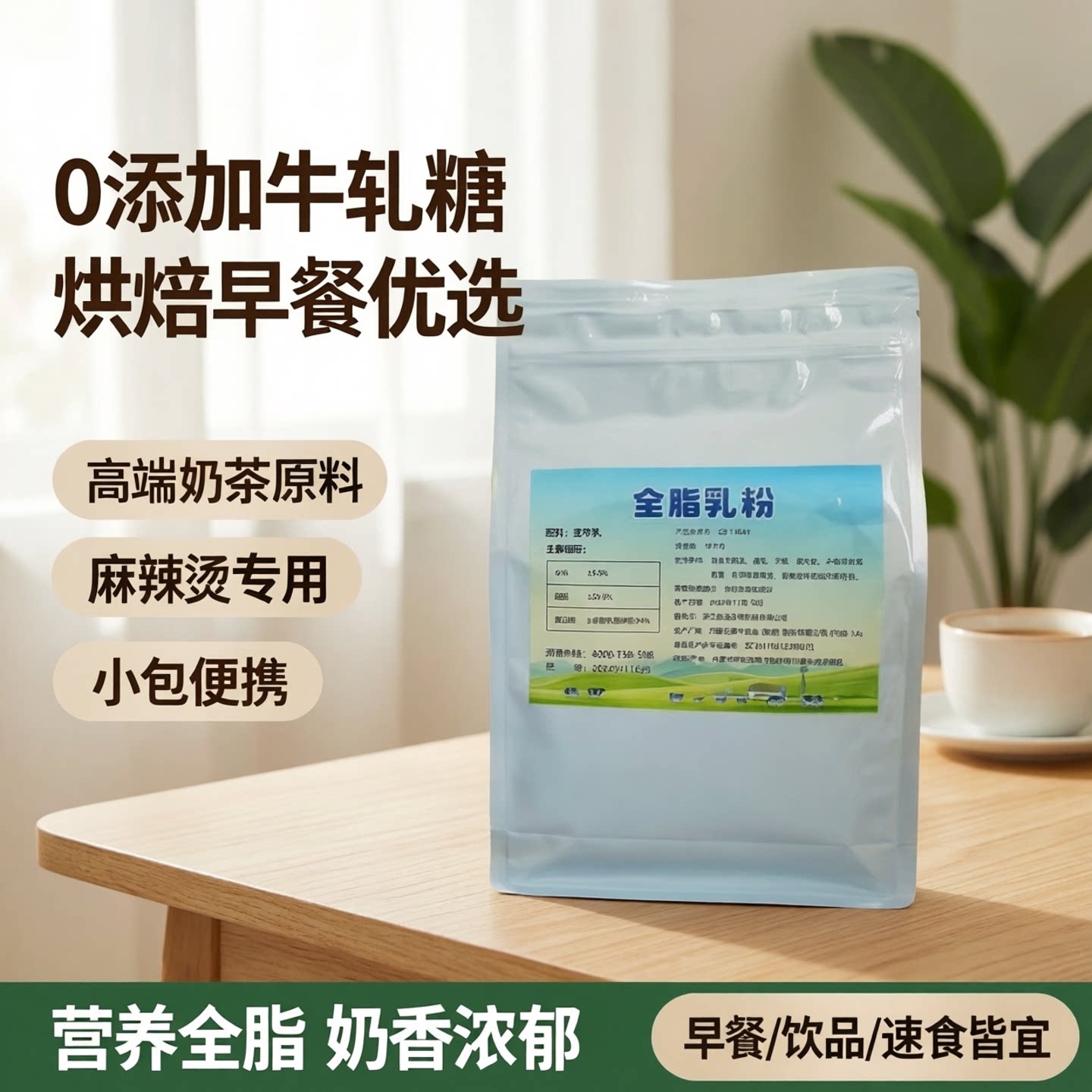 蒙牛全脂奶粉0添加牛轧糖 烘焙早餐冲调高端奶茶麻辣烫奶粉小包