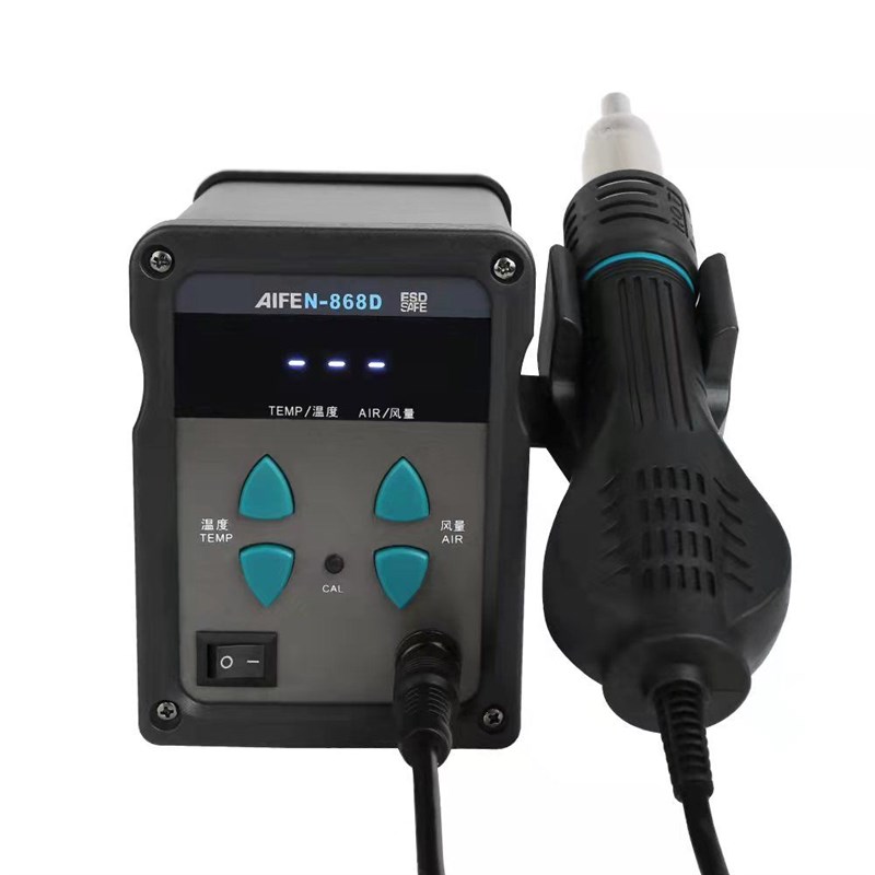 速工爱风868D防静电直风螺旋风二合一热风枪拆焊台手机维修主板