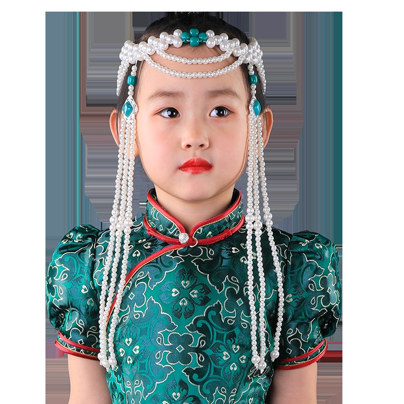 蒙古头饰少数民族复古风藏族旅拍饰品儿童女发饰舞蹈演出异域风情