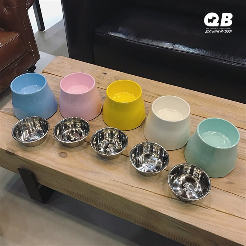 QB super休普高碗防颈椎碗防滑宠物碗不锈钢狗碗狗食盆水碗猫碗