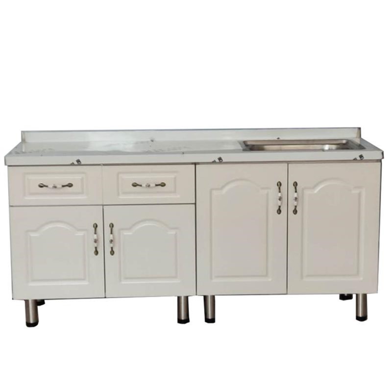 实木橱柜水池柜出租房用简易灶台柜 经济型组装厨柜 农村家用厨房