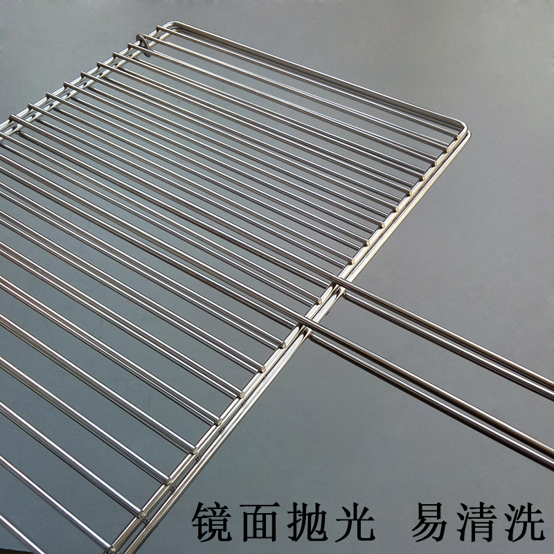 加粗竖条烤鱼夹子烧烤拍子不锈钢家用商用网架夹板帘子工具大小号