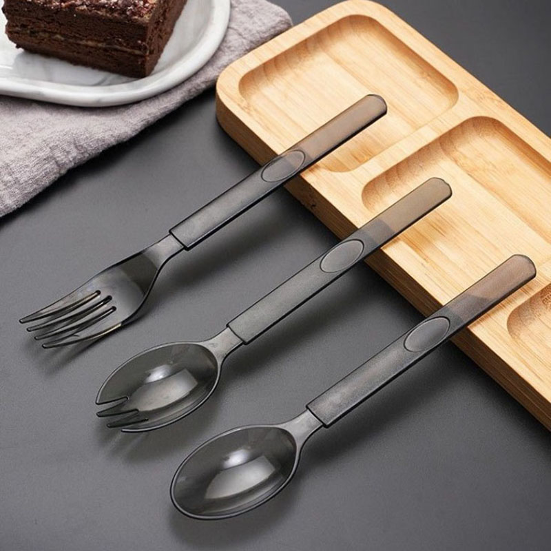 一次性勺子单独包装叉子批发商用水果蛋糕食品级外卖户外甜品餐具