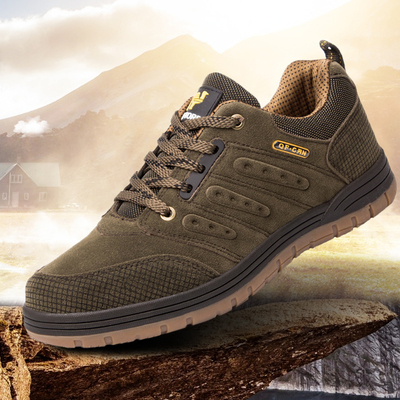 牛筋底男鞋防滑耐磨秋冬季真皮透气运动休闲鞋户外防水男士旅游鞋