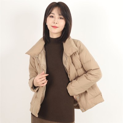 超好看嘉兴平湖薄款羽绒服女轻薄短款H冬季小个子时尚小众设计感