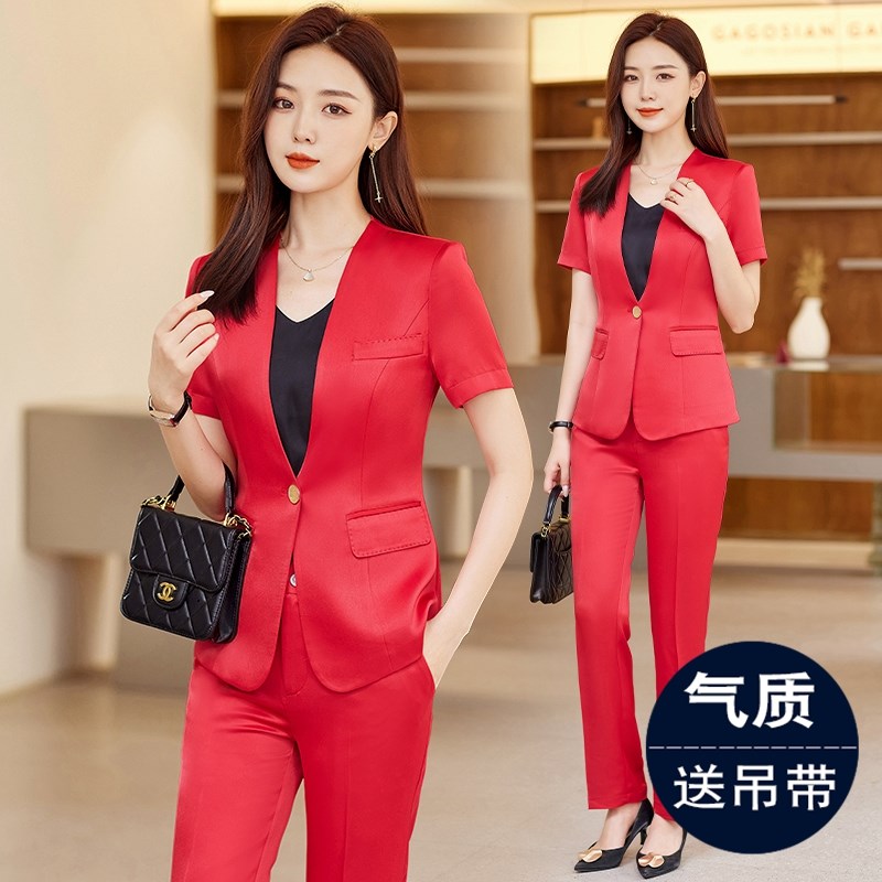 时尚西装外套女士2024新款女神范气质春夏季主持人职X业正装工作
