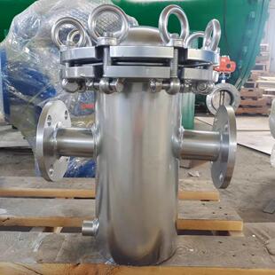304316L不锈钢蓝式过滤器快开直通式污水提篮式过滤器双联篮式