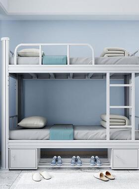 加厚款层单人床铁床上下铺铁床低62994架员工宿舍双层床学生公单