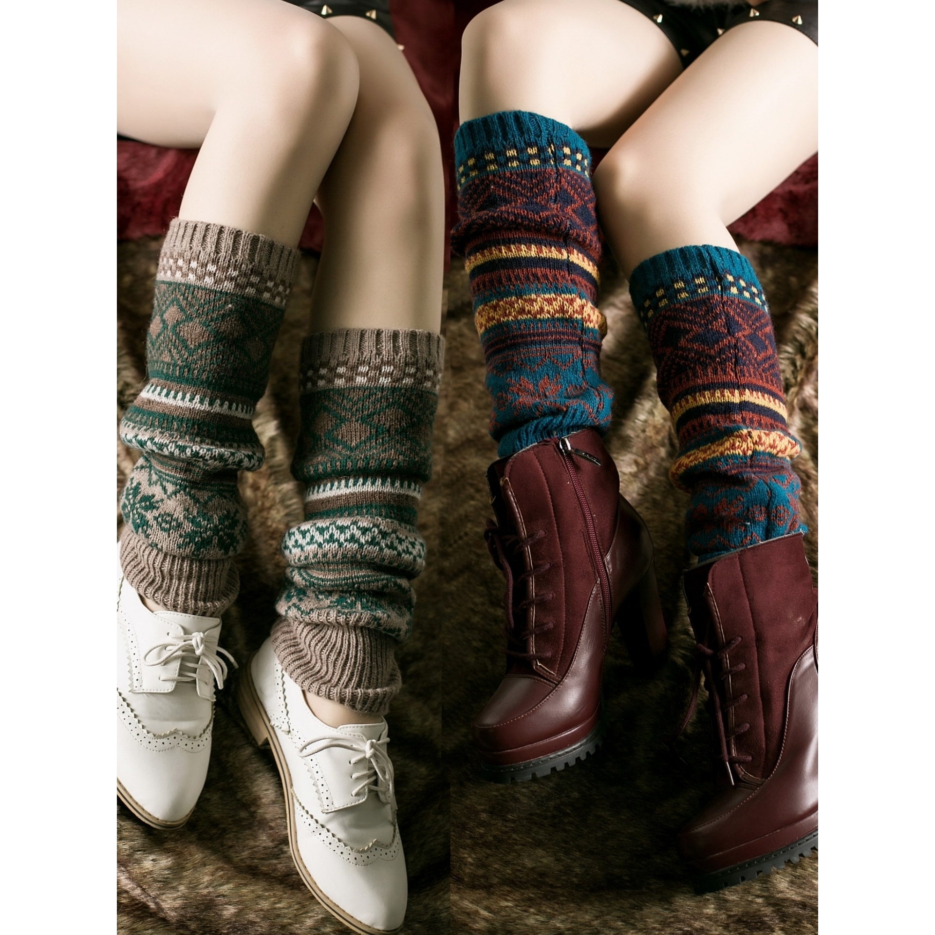 韩版加长堆堆袜女羊绒袜套靴套袜秋冬加厚保暖腿套护腿过膝袜靴套