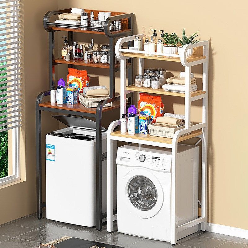 波轮洗衣机置物架落地翻盖上开收纳架卫生间多层阳台浴室二层架子