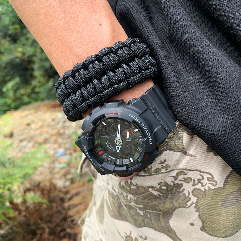 【快拆】定制伞绳手链户外救生手环野外战术装备男多功能编制手绳
