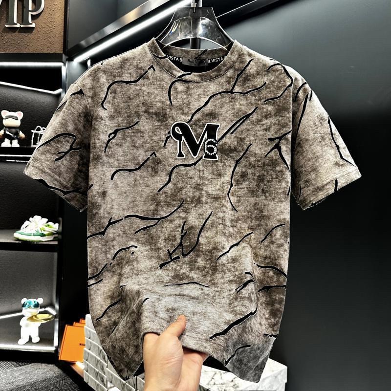 欧货高端重工烫钻短袖t恤男潮牌宽松2025新款夏季高级感半袖上衣