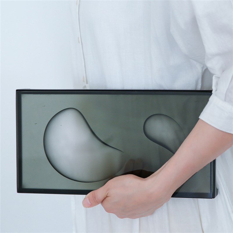 七隐 极简主义 手工玻璃托盘 湖水碧波茶盘 中式餐盘