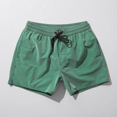 男款沙滩裤可下水速干海边度假冲浪五分裤时尚休闲纯色运动短裤