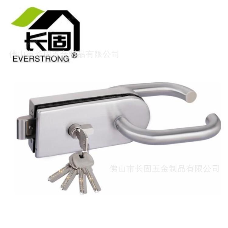 不锈钢活动把手式单开长固ST-G011玻璃门锁 玻璃五金 中央锁