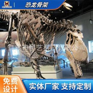 1还原 侏罗纪科普博物馆骨架1 影视道具 霸王龙化石骨架 恐龙化石