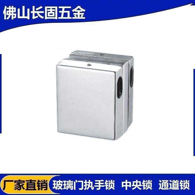 长固ST-G042J不锈钢中央玻璃门锁 商铺高隔免开孔双开玻璃门锁盒