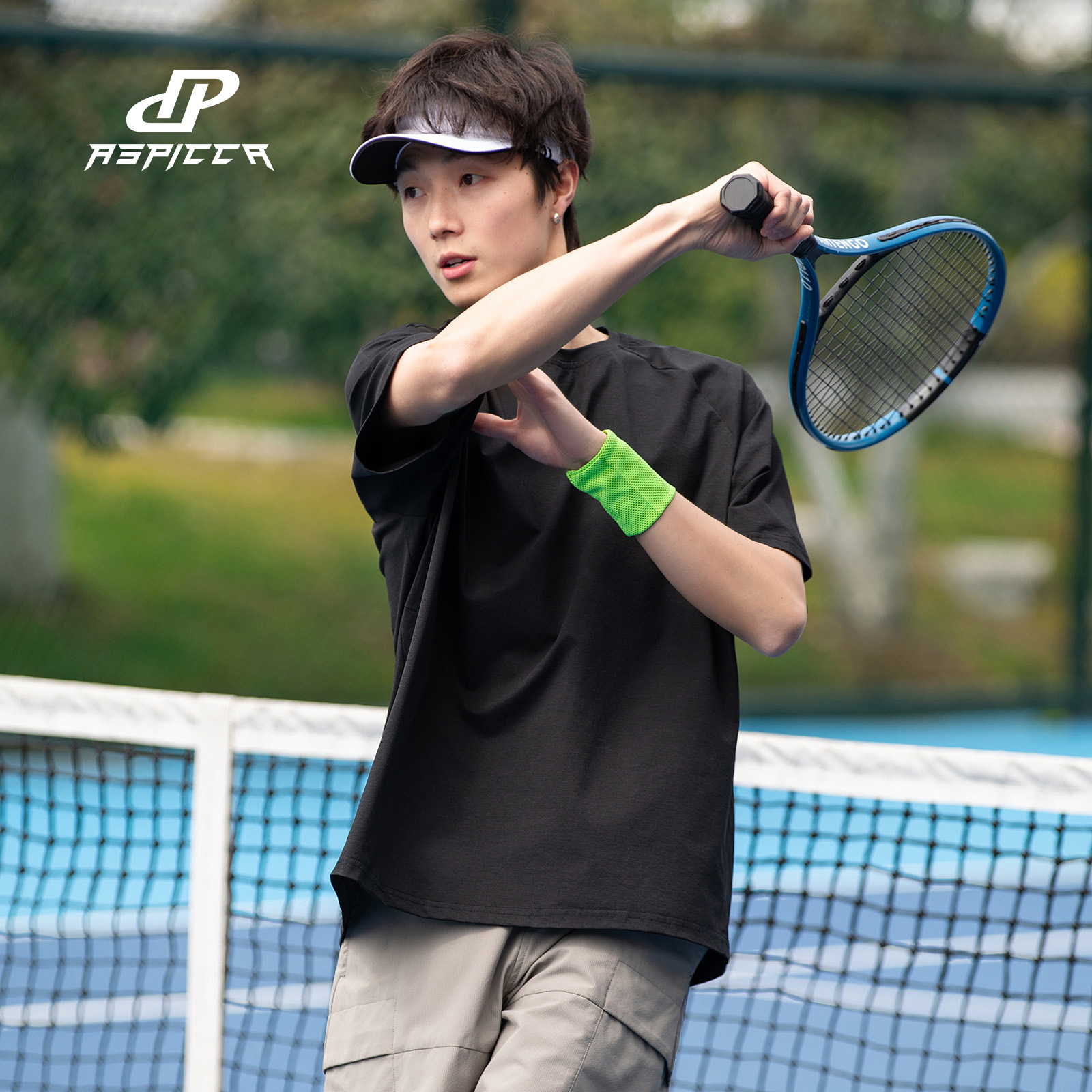 Picca速干运动吸湿排汗透气健身篮球登山户外休闲百搭圆领短袖T恤