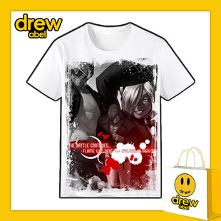 drew拳皇游戏周边短袖男T恤夏季体恤草稚京八神庵二次元儿童衣服