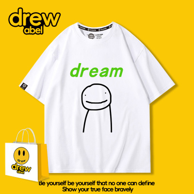 我的世界dream联名T恤男童印花儿童Minecraft衣服短袖夏季网眼