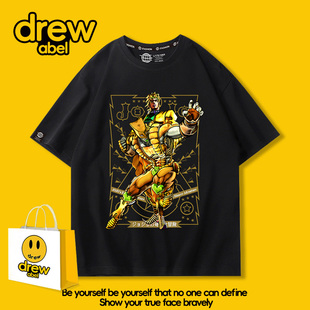 jojo的奇妙冒险联名T恤男空条承太郎吉良吉影衣服短袖夏季网眼