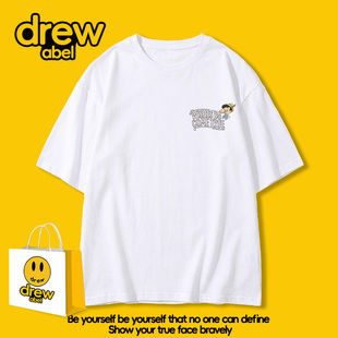 drew匹诺曹电影吉明尼女联名吉明尼印花巨好看T恤夏短袖速干衣服