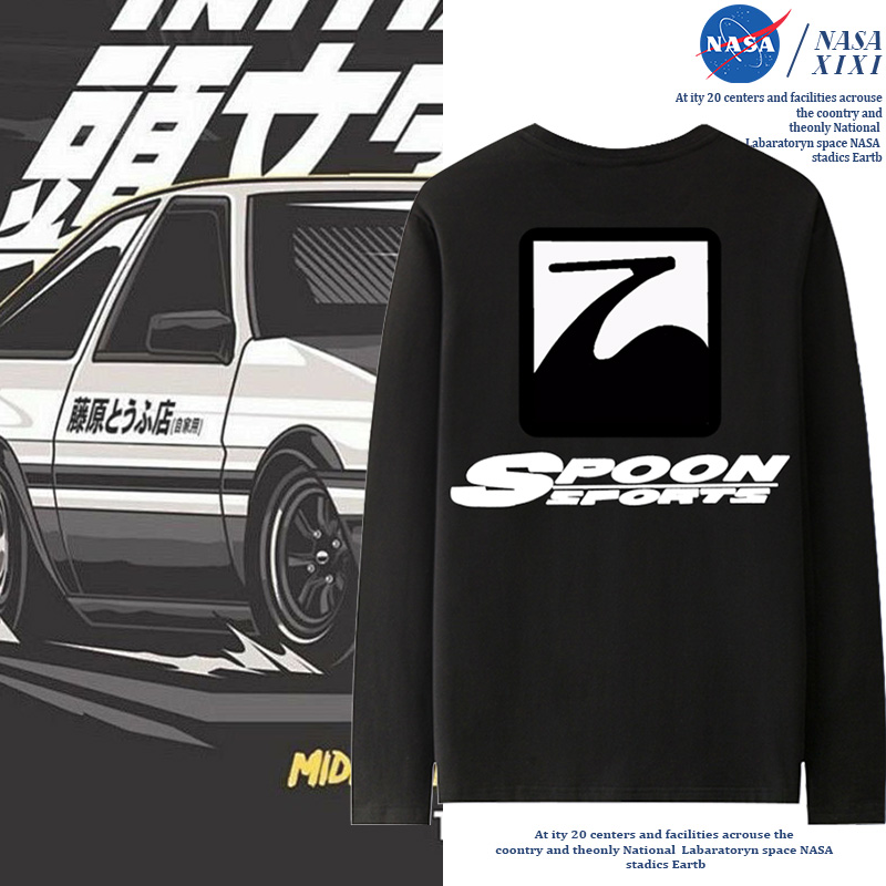 NASA jdm汽车长袖T恤男秋季2025新款赛车迷户外衣服纯棉体恤