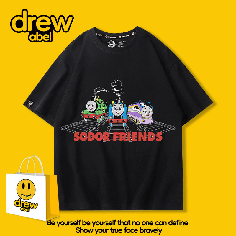 托马斯小火车联名T恤男童印花儿童培西衣服短袖动漫周边夏款网眼