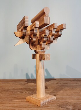 榫卯斗拱积木宋式五铺作补间古建筑可拆卸模型木质教具研学手工