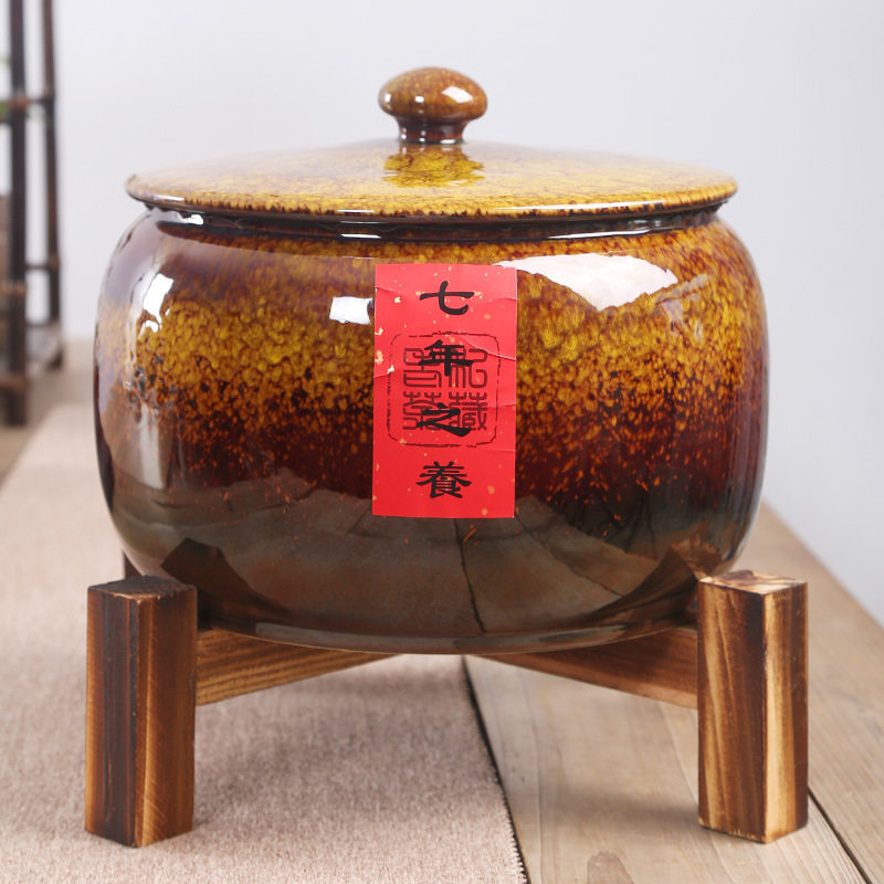 茶叶罐陶瓷大码号茶缸普洱茶罐5茶叶罐