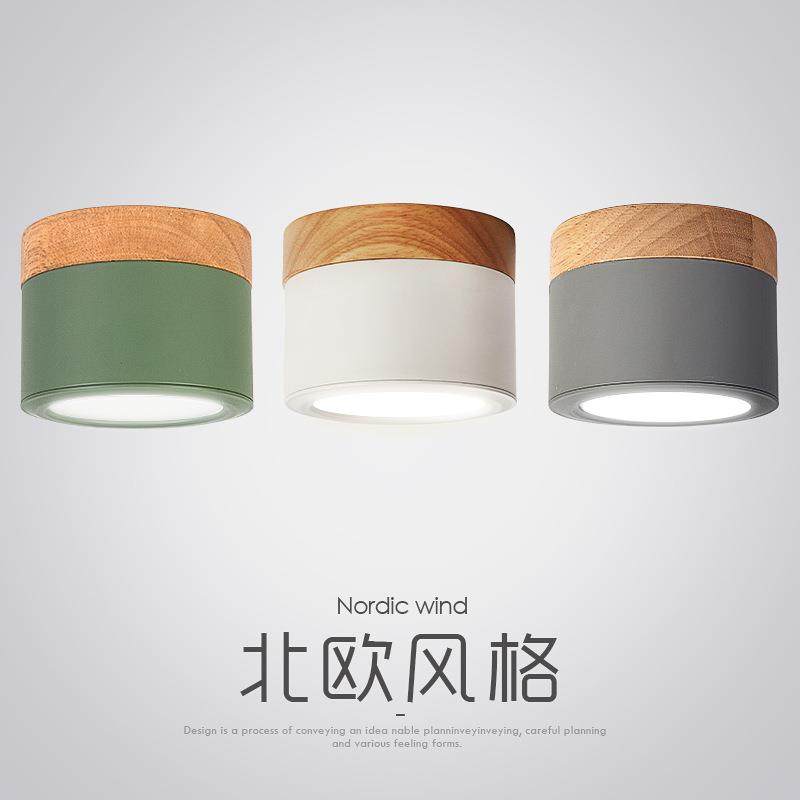 免打孔led明装筒灯简约现代过道走廊灯玄关入户门厅灯天花吊顶灯