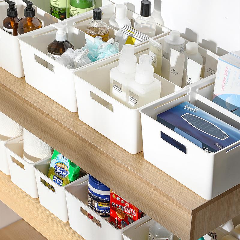 伸缩带隔板收纳盒大容量橱柜杂物收纳篮家用带滚轮分类储物收纳筐