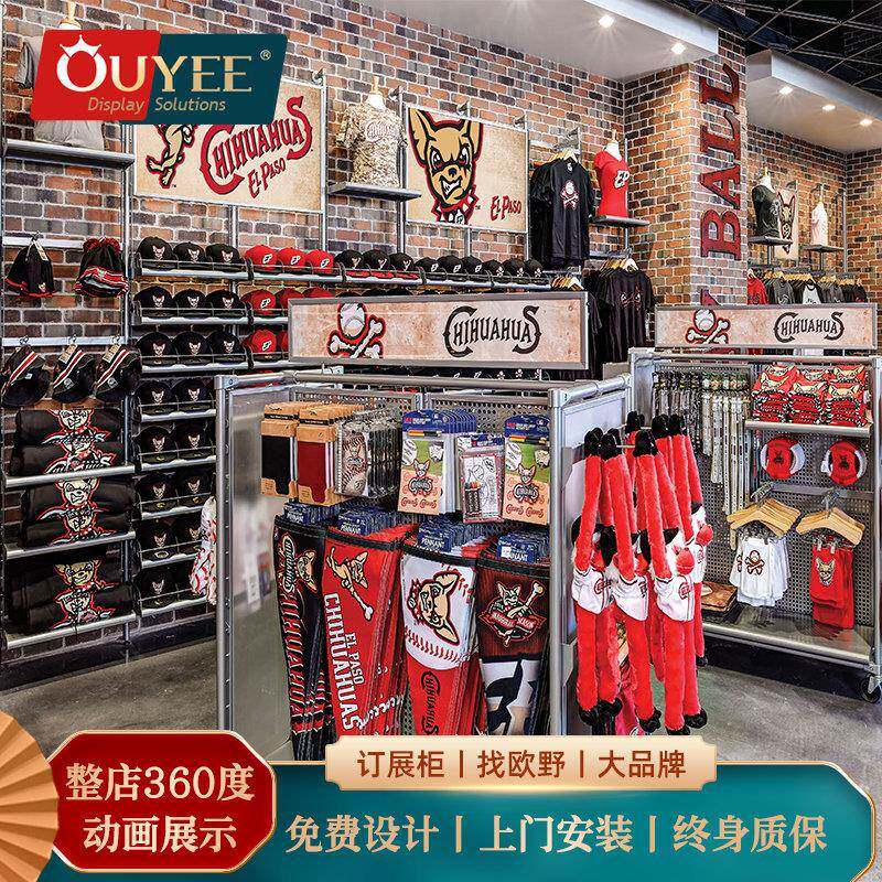 潮流服装店展示架货柜创意铁艺衣服陈列架多层衣帽展架裤袜架子