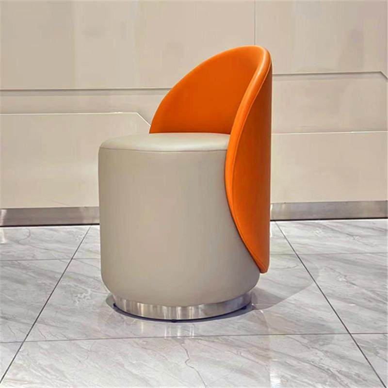 北欧轻奢梳妆台凳子卧室简约网红女生带靠背椅子化妆凳梳妆凳圆凳