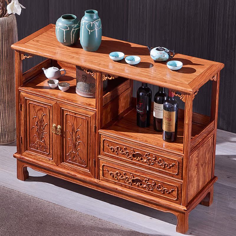 需定制红木茶水柜刺猬紫檀茶叶柜储物柜明式酒水柜实木餐边柜仿古